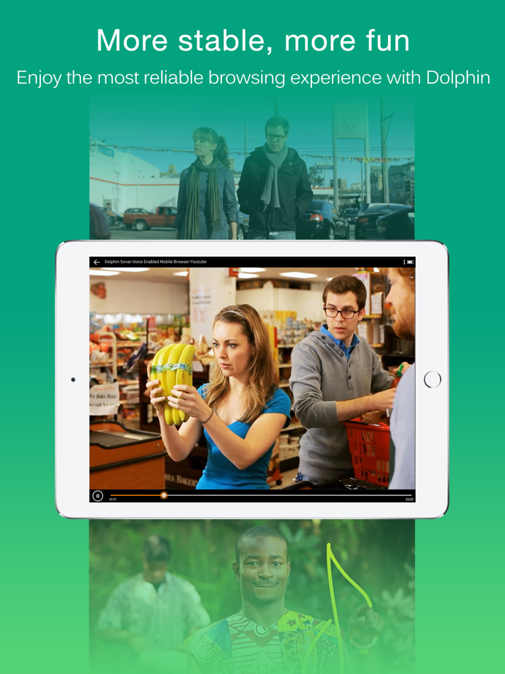 #2. Dolphin Web Browser for iPad (iOS) By: MoboTap Inc.