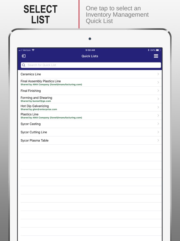 RSHughes Inventory Management iPad screenshot 2 - Shopping app