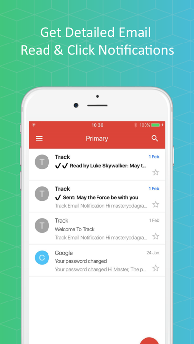 Track - Email Tracking Screenshot