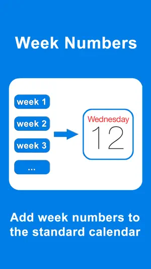 Week Numbers - Calendar Weeks screenshot 1