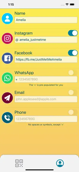 Game screenshot JustMetMe contact share by QR apk