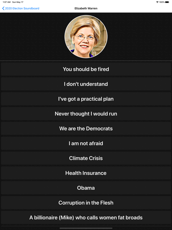 2020 Election Soundboard Screenshots