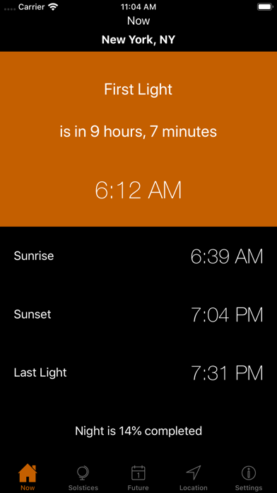 Sunrise Sunset Times Screenshot