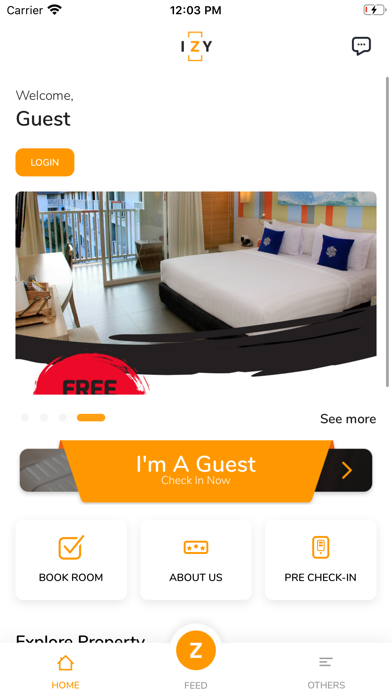 IZY Mobile Concierge Screenshot