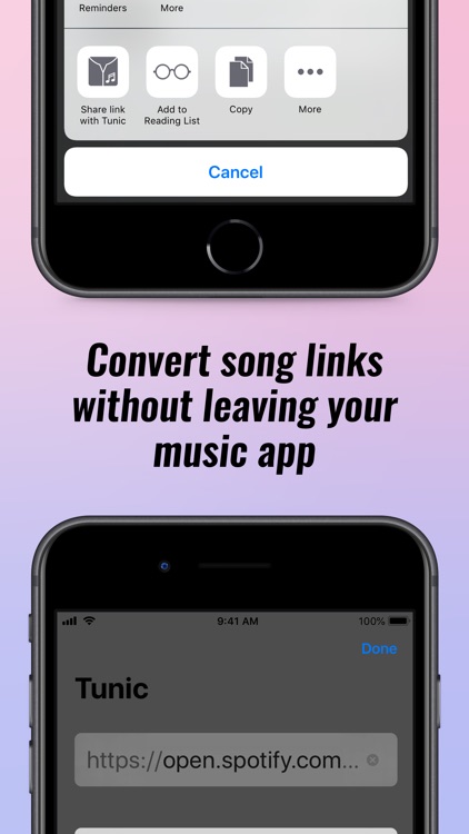 Tunic: Convert music links