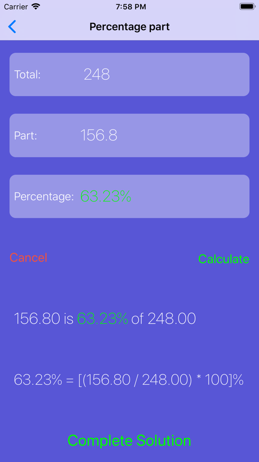 #3. Percentage Solver (iOS) By: Francesco Grassi