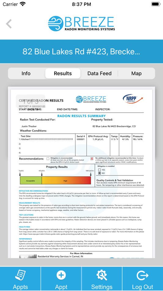 #9. Breeze Radon (iOS) 由: Residential Warranty Services Inc.