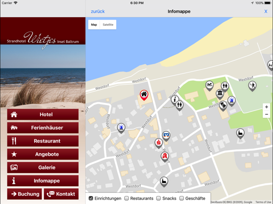 Strandhotel Wietjes Baltrum iPad screenshot 3 - Travel app