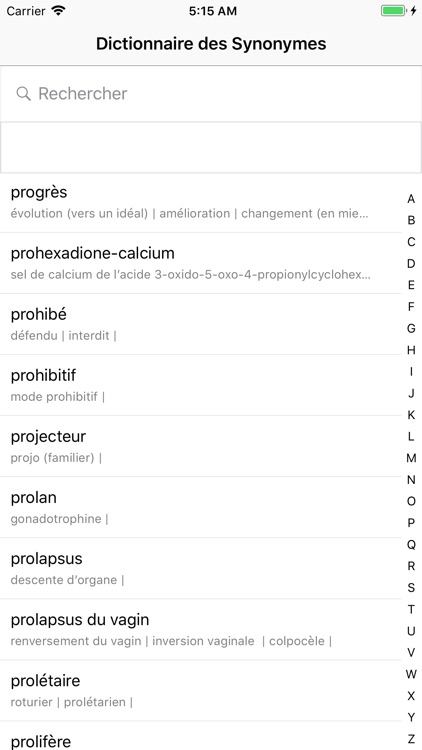 Dictionnaire des Synonymes