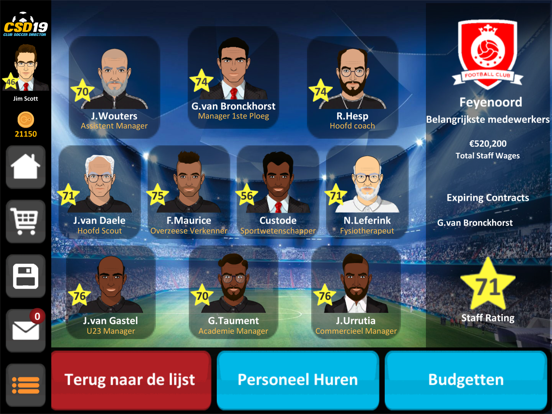 Club Soccer Director 2019 iPad app afbeelding 5