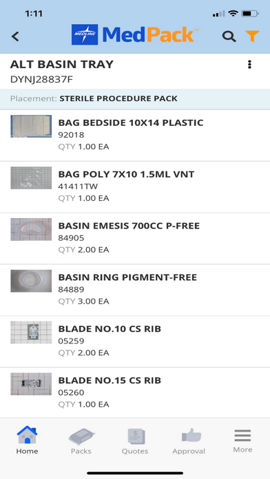 Medline MedPack Screenshot