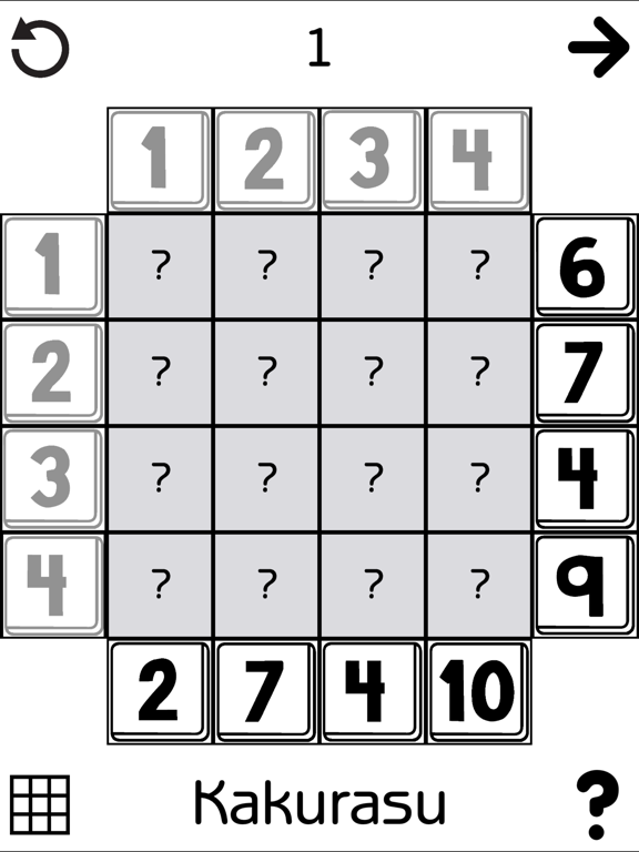 Kakurasu (5x5 - 10x10 Grids)