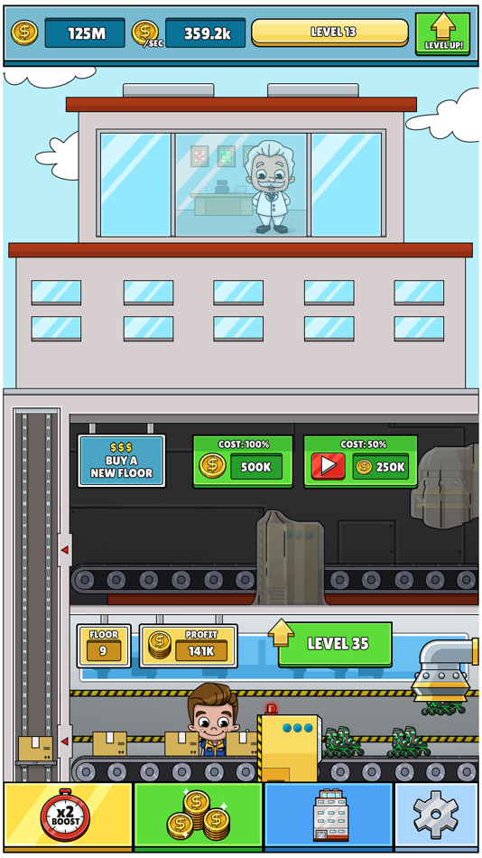 #2. Idle Delivery Tycoon (iOS) Podle: Evolution Games GmbH