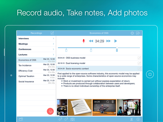 eXtra Voice Recorder. iPad app afbeelding 1