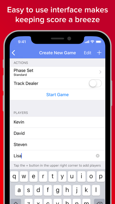 Phase 10 Score Keeper Pro Screenshot