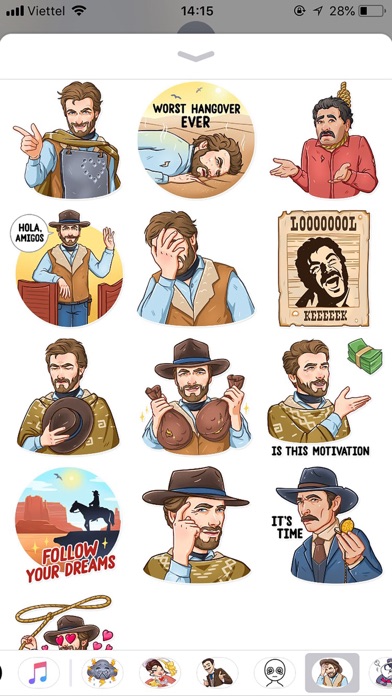 Cowboy Emoji Funny Stickers screenshot 2