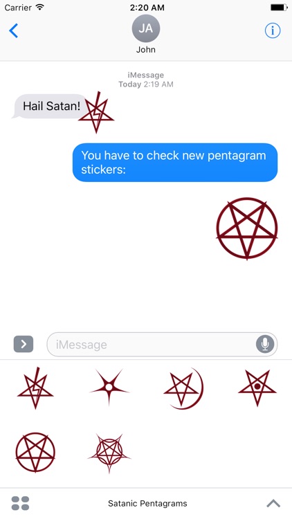 Satanic Pentagram Stickers
