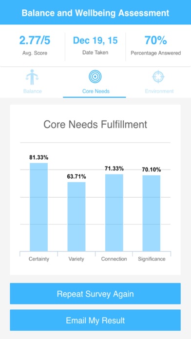 Balance and Wellbeing Screenshot