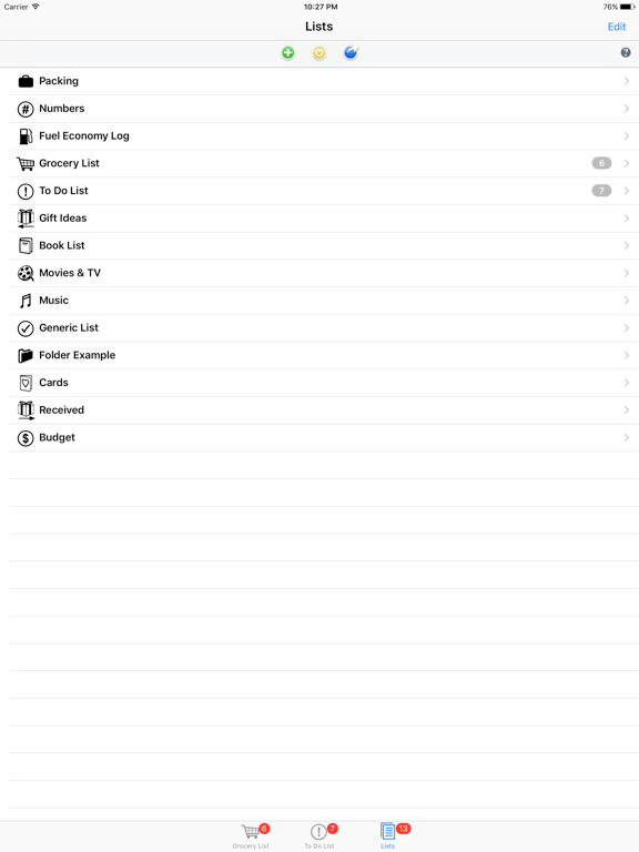 List Omni Lists iPad screenshot 4 - Productivity app