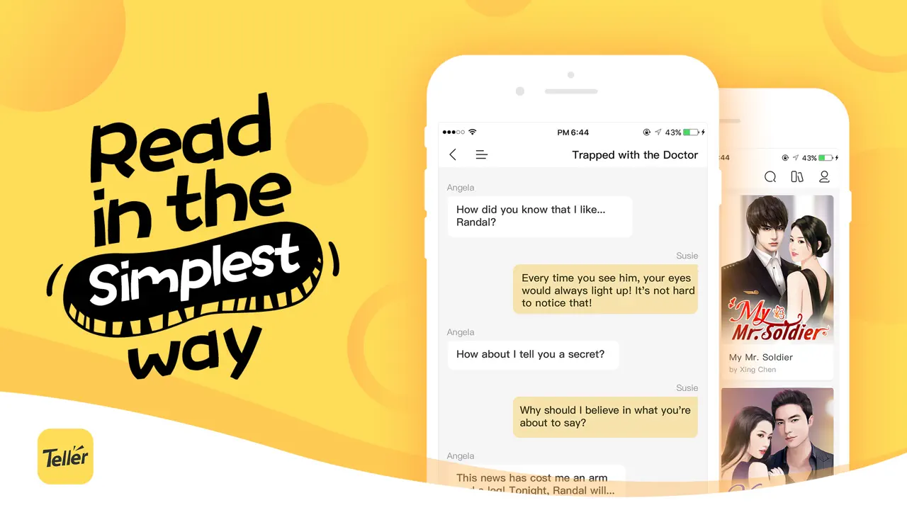 Teller-Chat Stories MoboReader iPhone Ekran Görüntüsü 1
