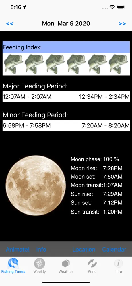 Best Fishing Times
