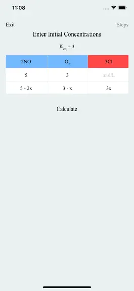 Game screenshot KEquilibrium Calculator apk