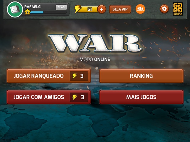 WAR, jogo de tabuleiro, chega para os sistemas móveis iOS e