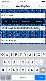 wep keys for wifi passwords iphone screenshot 2