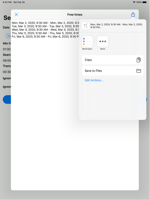 Free Time Picker iPad screenshot
