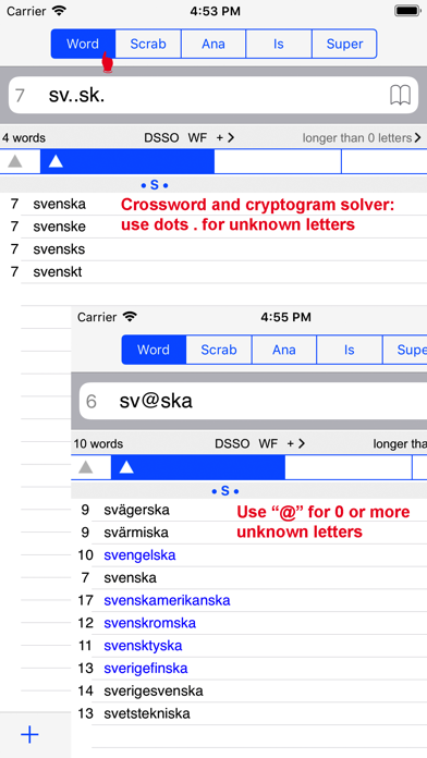 Svenska Words Finder PRO screenshot 2