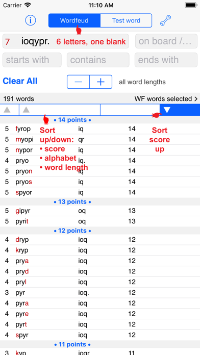 Screenshot #1 pour Svenska Words Finder Wordfeud