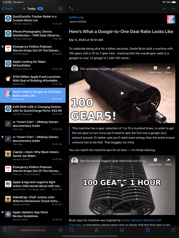 Screenshot #6 pour NetNewsWire: RSS Reader