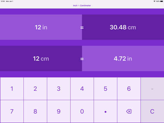 Inches naar Centimeters iPad app afbeelding 5