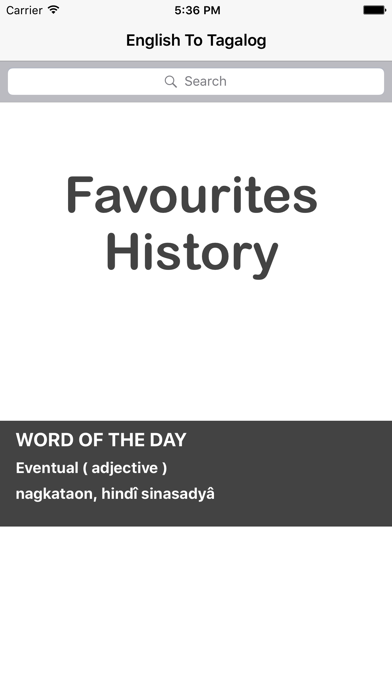 English To Tagalog Dictionary Screenshot