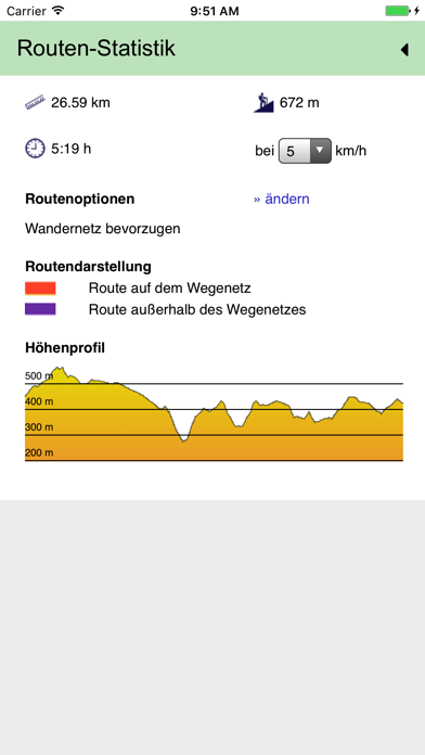 Wanderroutenplaner NRW mobil Screenshot