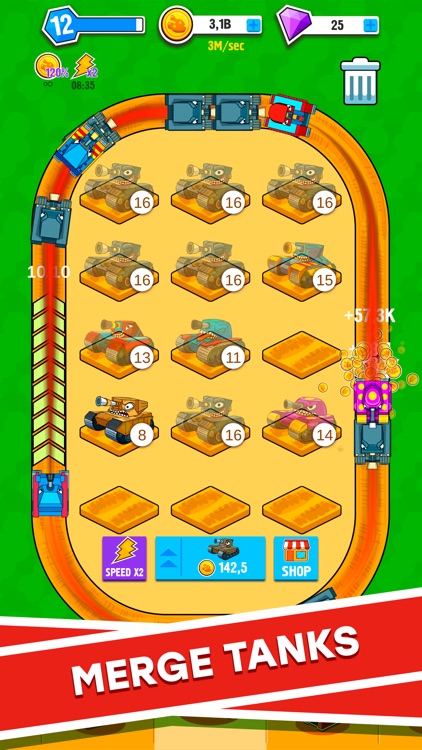 Merge Tanks: Idle Tap Clicker