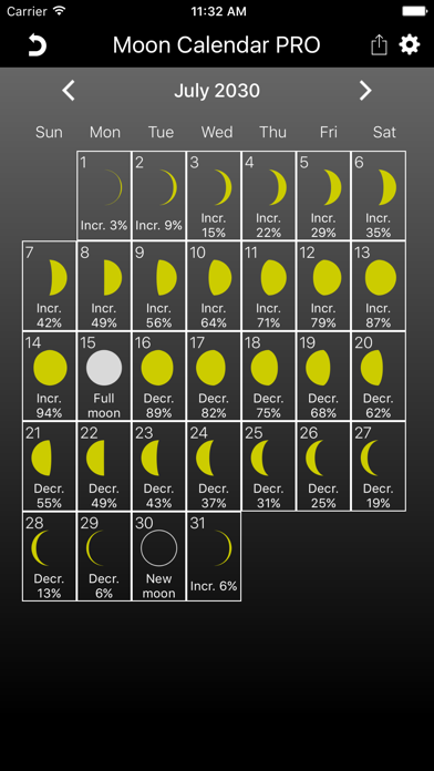 The Moon Calendar PRO screenshot 4