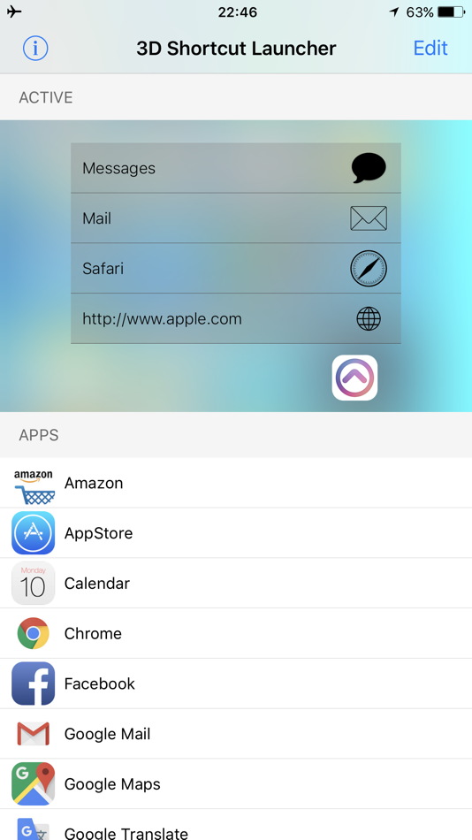 #4. 3D Shortcut Launcher (iOS) 由: Dzianis Azarenka