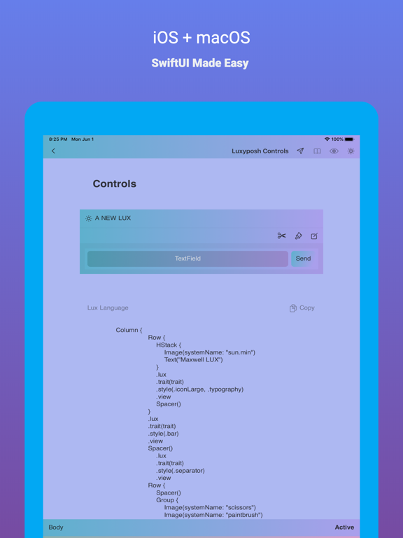 Maxwell SwiftUI SDK iPad screenshot