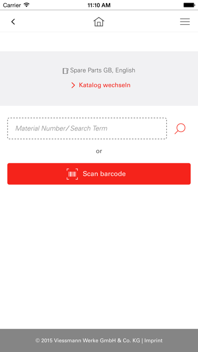 Viessmann Spare Part App Screenshot