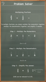 MathBoard Fractions screenshot