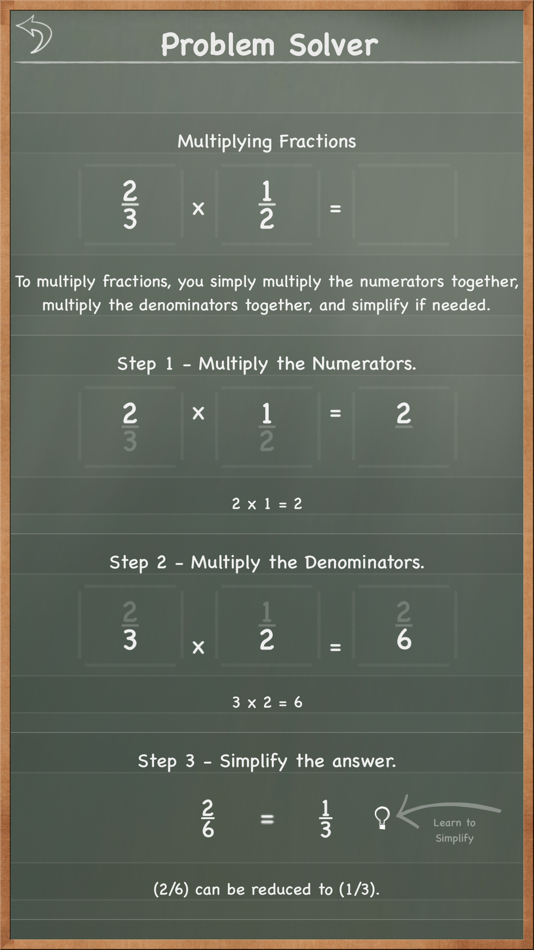 #5. MathBoard Fractions (iOS) Podle: PalaSoftware Inc.