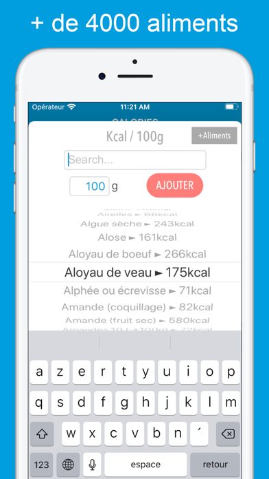 Screenshot #2 pour Calories, calcul kcal régime