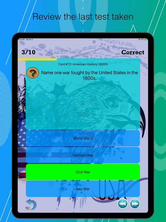 USA Citizenship Test 2026 iPad screenshot 6 - Education app