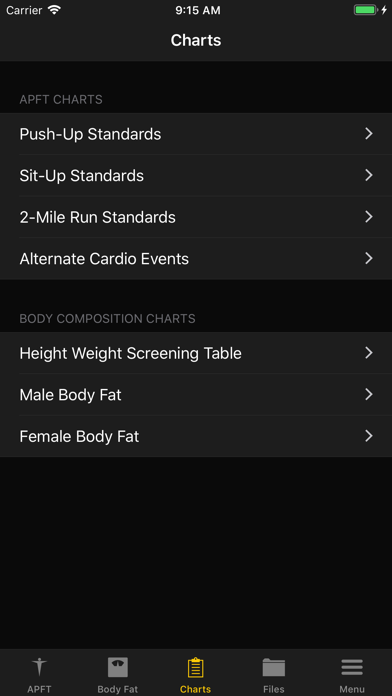 APFT App iPhone screenshot 6 - Utilities app