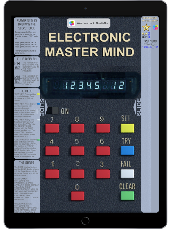 Screenshot #5 pour Electronic Master Mind