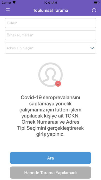 Filyasyon ve İzolasyon Takibi Screenshot