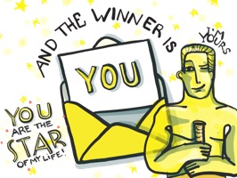 Send Movie award stickers and animations to your friends and loved ones