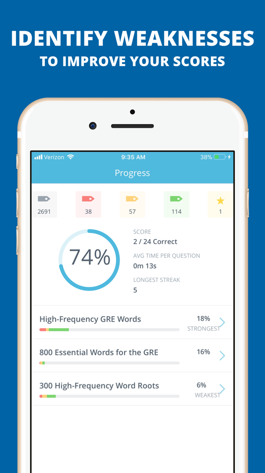 #3. GRE Vocabulary Flashcards Prep (iOS) 由: Higher Learning Technologies