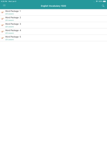 English Vocabulary 1500 Words iPad screenshot